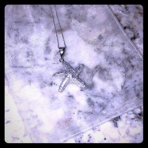 Crystal Encrusted Starfish Necklace